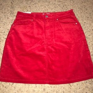 Red Mini Skirt with tags